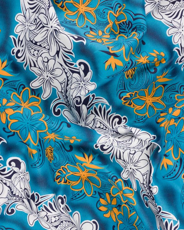 Polynesian fabric KARI Blue - Tissushop